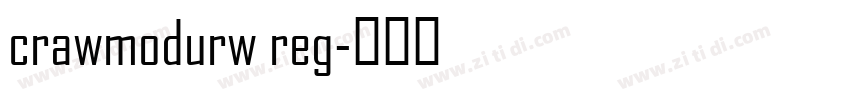 crawmodurw reg字体转换
